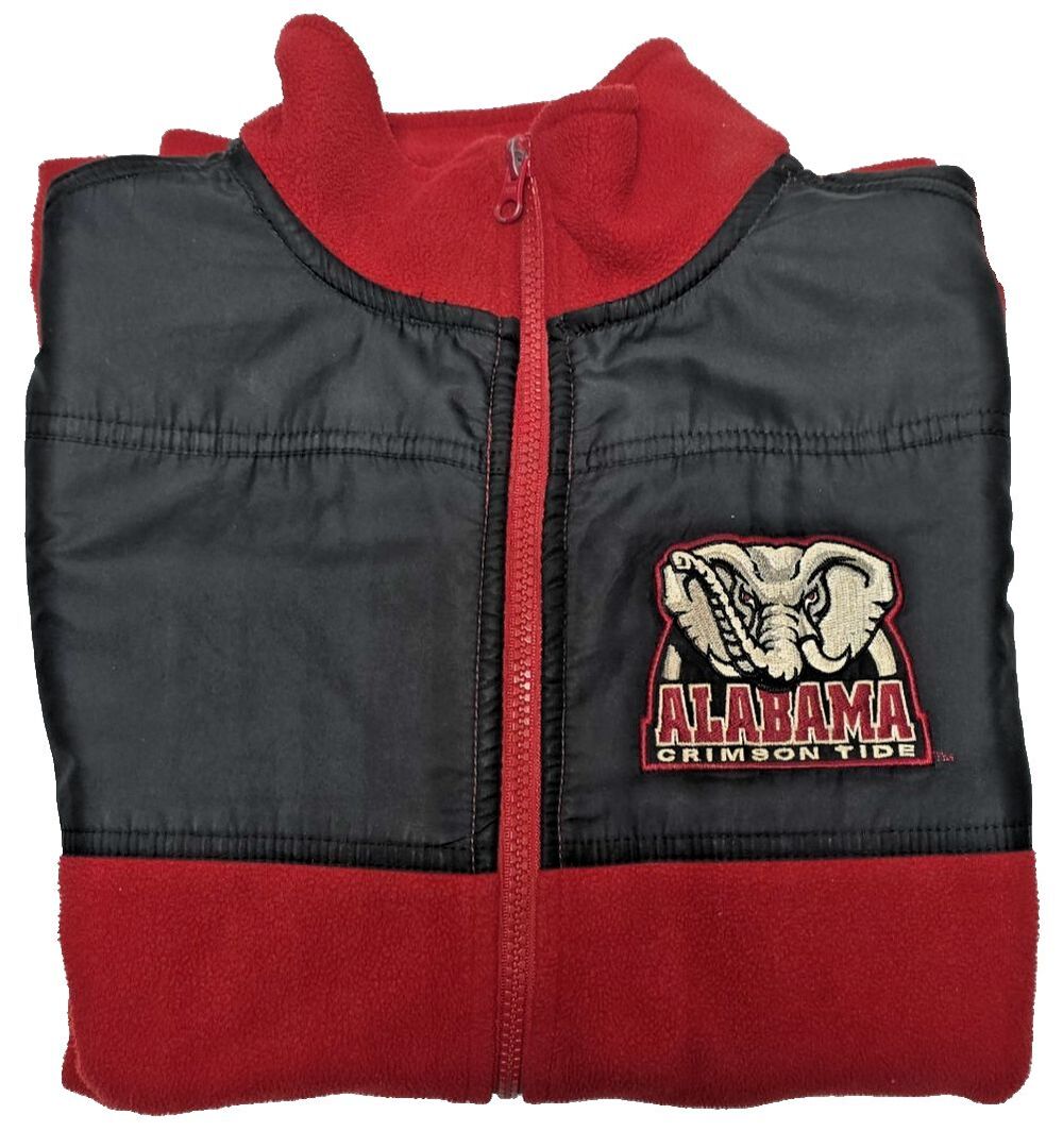 VTG Division 1 Alabama Crimson Tide Jacket Men's Medium Crimson Red and Black